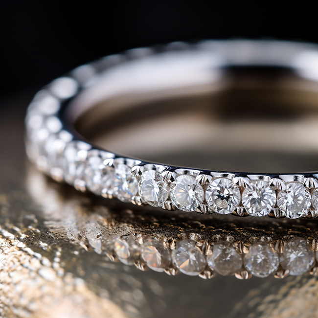 How to determine the quality of a diamond in a wedding ring