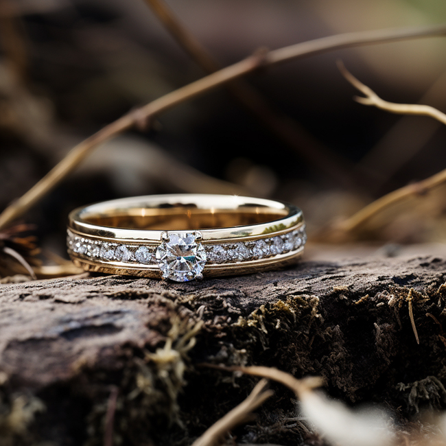 What is the process of custom designing a diamond wedding ring